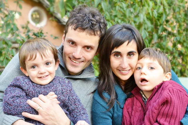 Dan Watson and Christina Serra with their children Ralph and Bruno.