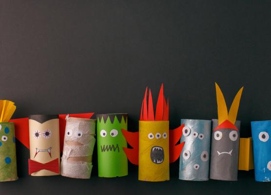 Photo of toilet roll monsters