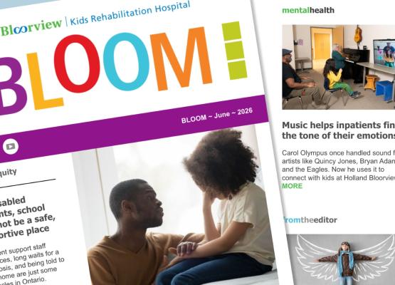 Collage of newsletter stories and images