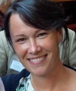 Woman with short brown hair