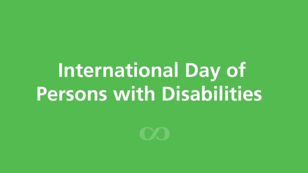 International Day of Persons with Disabilities in green background