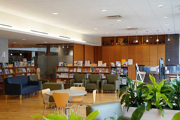 A library setting