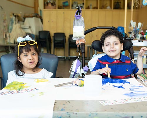 Two children in an indoor setting