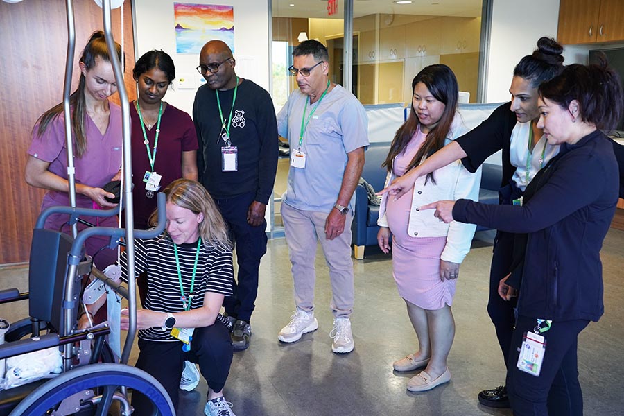 The complex continuing care (CCC) inpatient team at Holland Bloorview supported Evelyn during her stay as part of a new clinical pathway and partnership with The Hospital for Sick Children