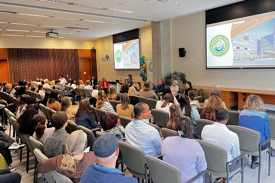 Staff at the accreditation debrief