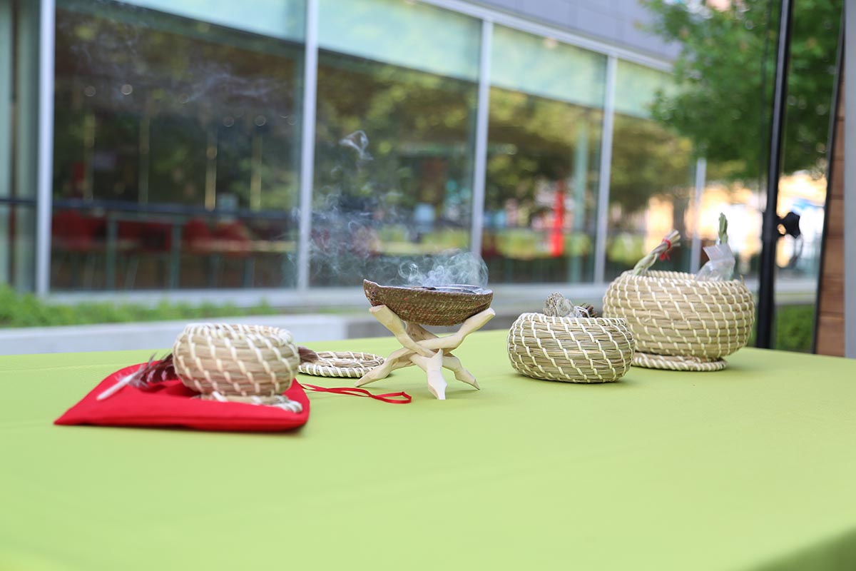 Smudging ceremony items