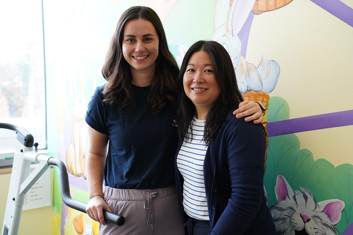 Inpatient physiotherapists Lindsay Brazill and Tracy Lee