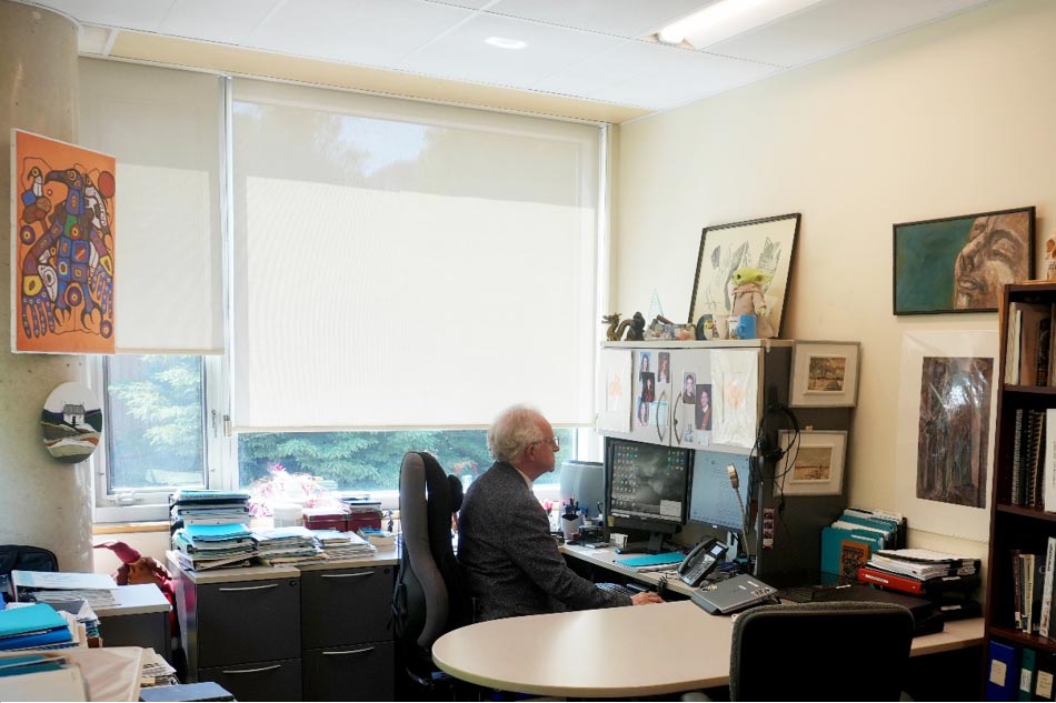 Dr. Rumney in his office at Holland Bloorview, 2025.