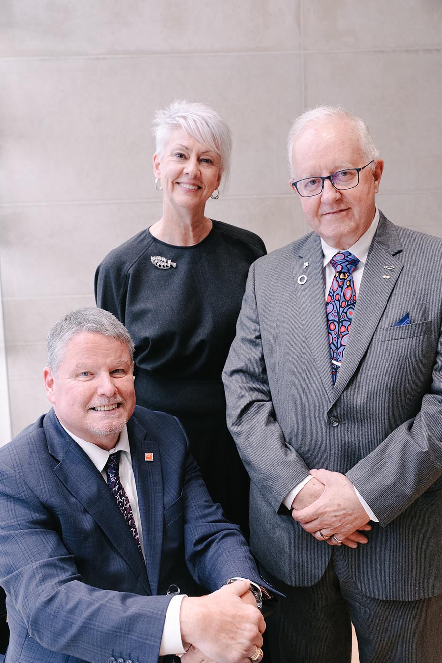 From left: Kevin Collins, EKO board chair; Jennifer Churchill, EKO president and CEO; Dr. Peter Rumney.