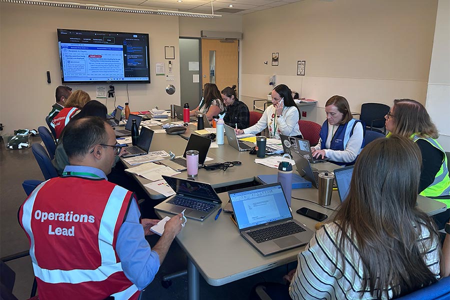 Holland Bloorview staff take part in "Operation Red Card"