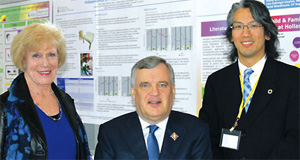 Shela Jarvis, President of Holland Bloorview, the Honourable David C. Onley, Lieutenant Governor of Ontario, and Dr. Tom Chau.