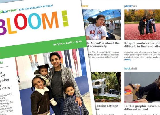 Collage of newsletter articles and images