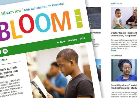 Collage of newsletter stories and images