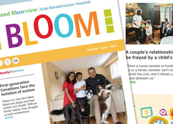 Collage of newsletter stories and images