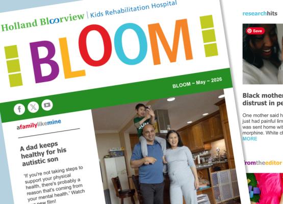 Collage of newsletter photos and stories