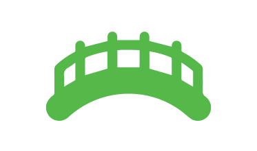 bridge icon in green