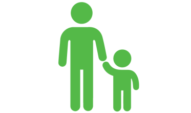 icon of person holding a child's hand
