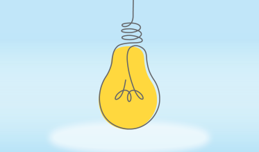 An illustrated light bulb