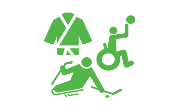 Green icons of some sports