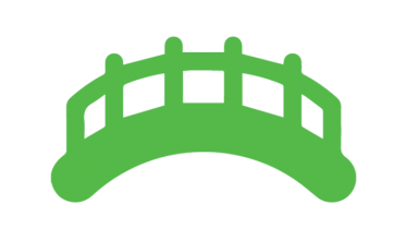An illustration of a green bridge