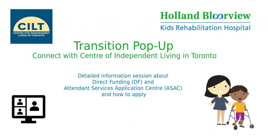 banner graphic for the transitions pop-up event