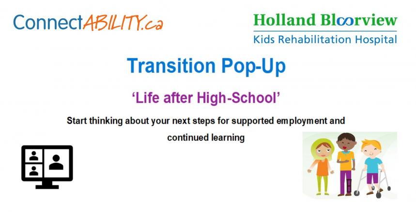 transitions banner for high school event