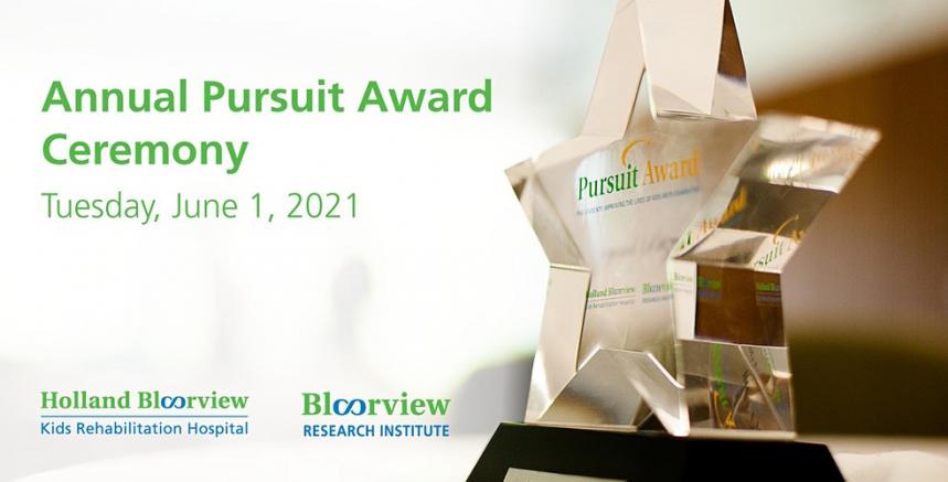Pursuit Award banner graphic with trophy