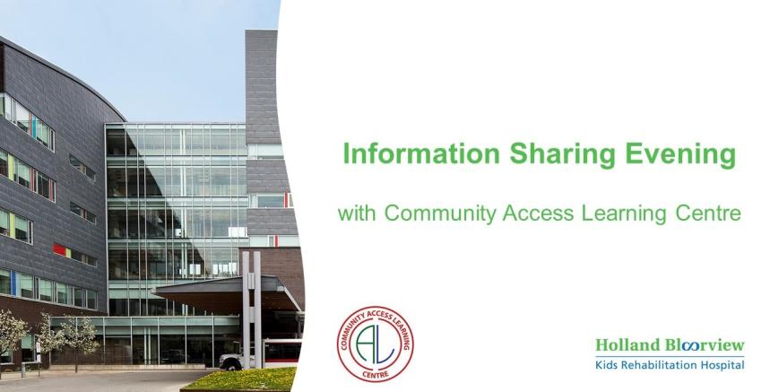 Information Sharing Evening with Community Access Learning Centre