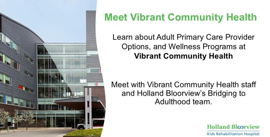 Learn about adult primary care provider options and wellness programs at Vibrant Community Health
