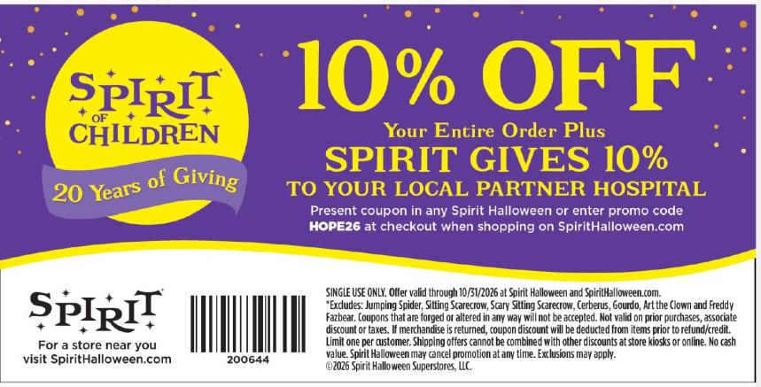 Spirit Halloween coupon