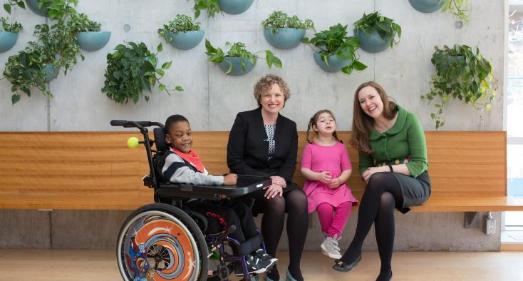 Julia Hanigsberg and Sandra Hawken with children