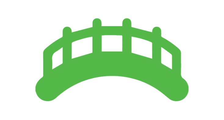 icon of bridge in green