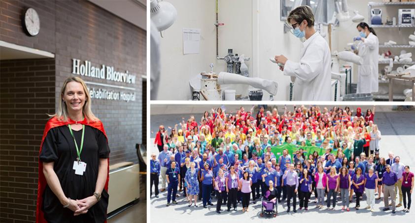 collage of staff and students at Holland Bloorview