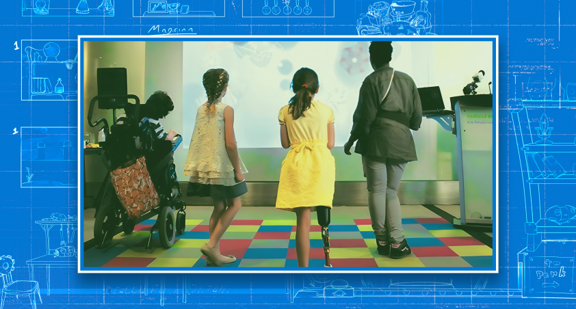 Group of people standing playing ScreenPlay