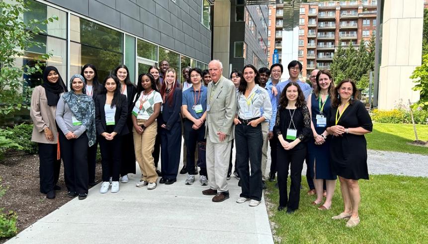 Group photo of the Ward students, Robin and Sophie Ward, Dr. Evdokia Anagnostou and Megan Stewart