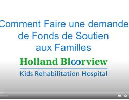 Family Support Fund online application - instructional video (French)