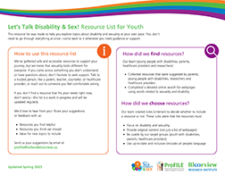 Introduction screen of the list