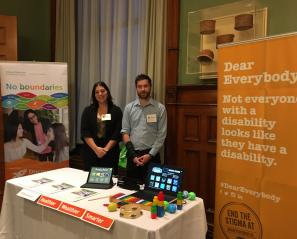 Holland Bloorview demonstrates Botley's Bootle Blast at CAHO's Queen's Park Showcase