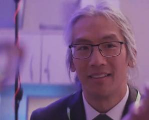 Dr. Chau doing research.