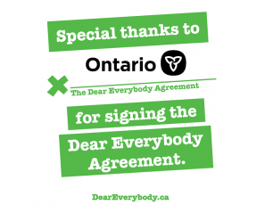 Ontario Government signing the DE agreement