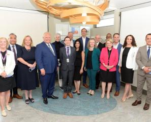 The Children’s Health Coalition CEOs stand alongside Premier Doug Ford, Minister Sylvia Jones, Minister Michael Parsa and other government officials in Ottawa.