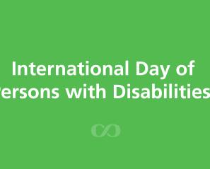 International Day of Persons with Disabilities in green background