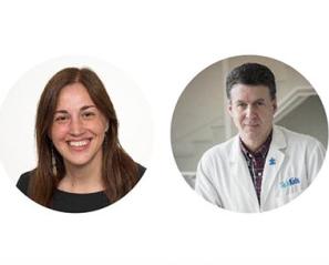 Green background of a building - 2 people headshots in the middle, under the quote - "now is the time to double down on funding and our collective commitment to advancing research and supporting autistic individuals and their families."