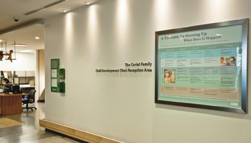 The Coriat Family Child Development Clinic Reception Area