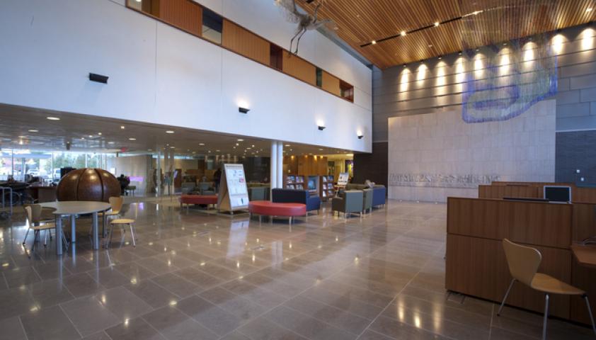 Our lobby is a busy open space that welcomes our visitors