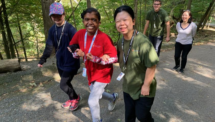 Project SEARCH students out for a walk.
