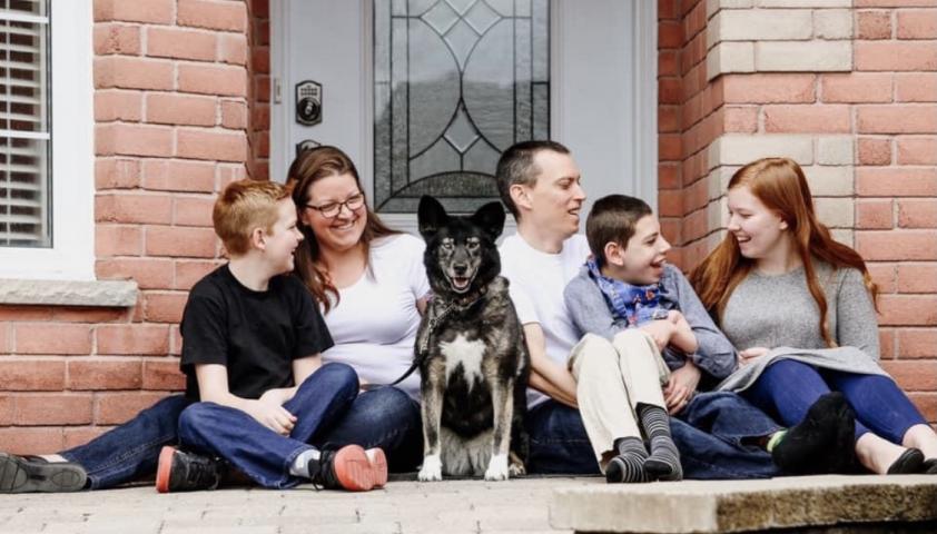 Matthew and his family.