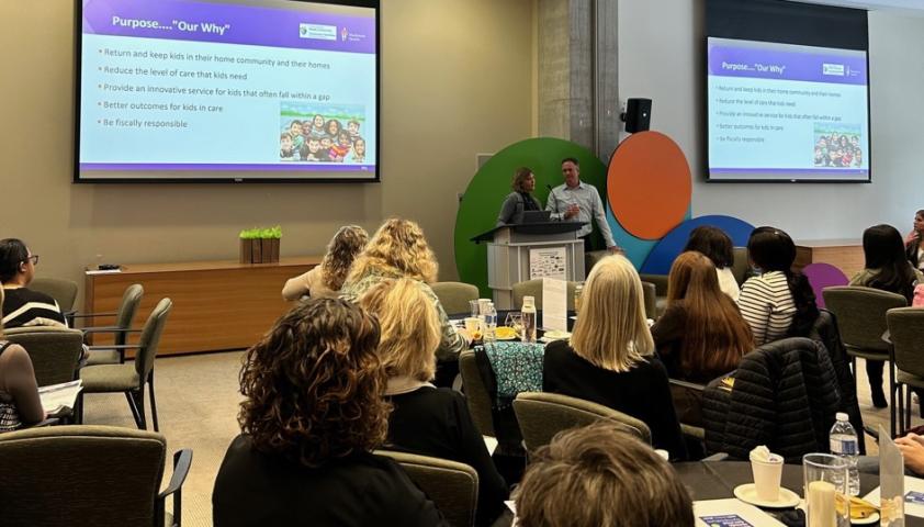 John Clarke, interim program director from Mackenzie Health’s Centre for Behaviour Health Sciences, and Tracy Johnson, director of service from Simcoe Muskoka Family Connexions