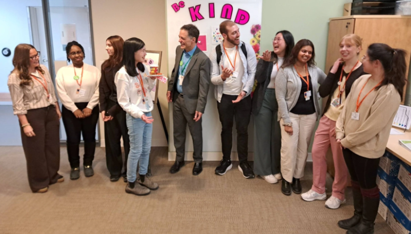 Bruce and students