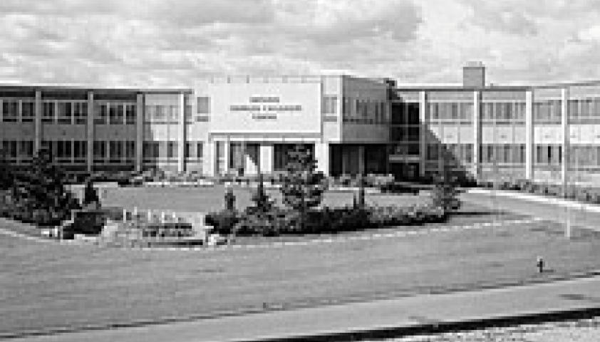 Photo of a wide, two-storey building